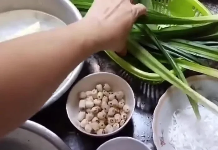 Vo sạch gạo nếp.