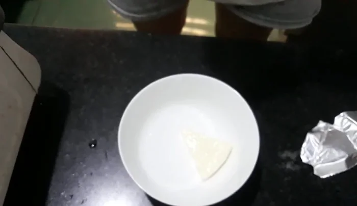 Tráng miệng phô mai và tán nhuyễn.