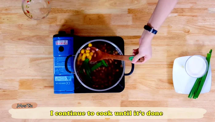 Nấu sôi lại một lần nữa.
