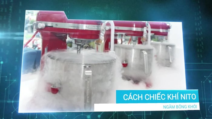 Chuẩn bị bình nitơ lỏng nhỏ và các dụng cụ cần thiết.