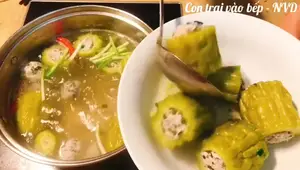 Canh Mướp Đắng Nhồi Thịt Ngọt Nước, Ít Đắng - Cách Nấu Đơn Giản