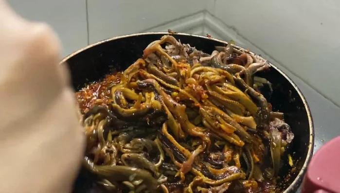 Đổ nước dùng xương heo/gà vào, đun sôi.
