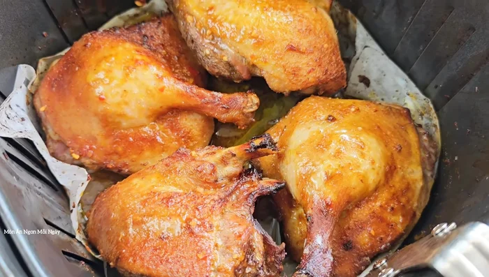 Nướng đậu bắp ở 200°C trong 6 phút.